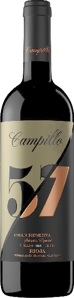 Bodegas Campillo 57 Gran Reserva Jg. 2012-13 limitiert Cuvee aus 80 Proz. Tempranillo, 20 Proz. Graciano im Holzfass gereift 5000001109 Spanien WeinUnion