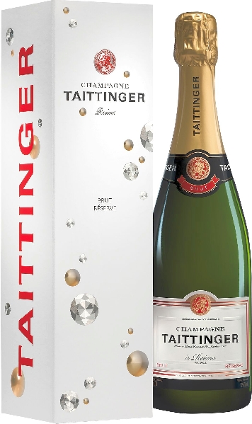 Taittinger Champagne Brut Reserve in Diamond Geschenkverpackung Jg. 40 Proz. Chardonnay, 40 Proz. Pinot Noir, 20 Proz. Pinot Meunier