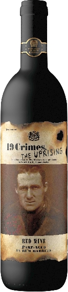 19 Crimes The Uprising Jg. 2021 Cuvee aus 94 Proz. Shiraz, 3 Proz. Durif, 3 Proz. Grenache 5000008005 Australien WeinUnion