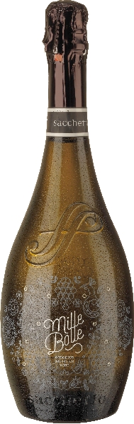 Sacchetto.Mille Bolle Spumante Millesimato Extra Dry Jg. 2023 Cuvee aus 80% Chardonnay, 20% GleraSekt Sacchetto.
