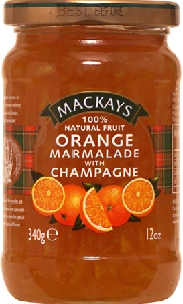 MarmeladeMackays Marmalades Orange Marmalade with Champagne 340gDelikatessen Marmelade