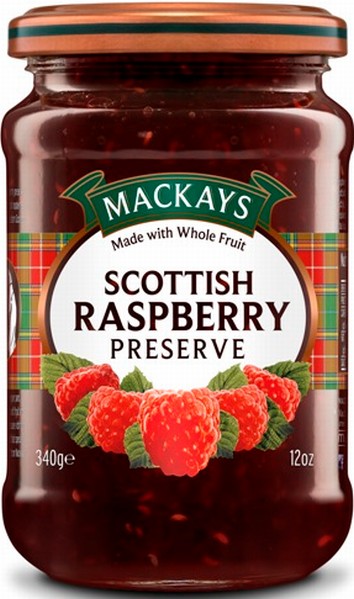 MarmeladeMackays Marmalades Raspberry Preserve 340gDelikatessen Marmelade