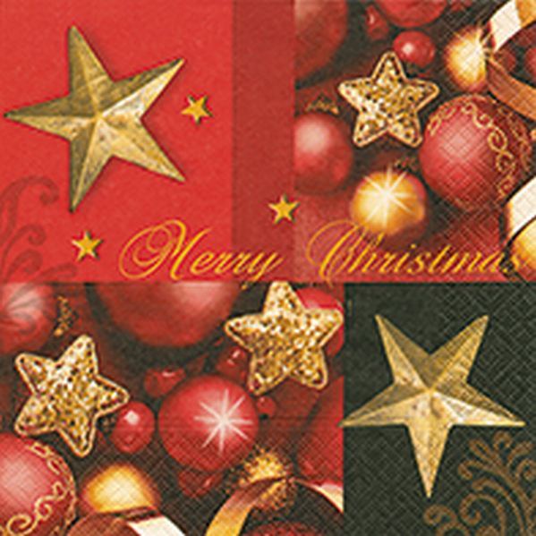 ServiettenMerry and bright Lunchservietten mit weihnachtlichem Motiv 33x33 cm, 3-lagigDelikatessen Accessoires Servietten